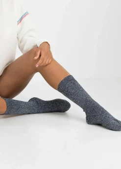 Thermo Frottee Socken mit Bio-Baumwolle (4er Pack)|bonprix