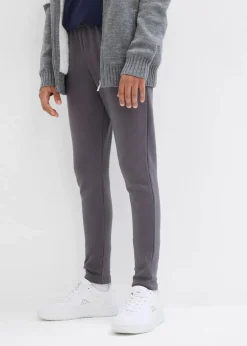 bonprix Mehrfachpacks|Jungen·Strümpfe|Thermo Funktionsleggings mit Kuschelfleece Futter (2er Pack) schwarz/schiefergrau