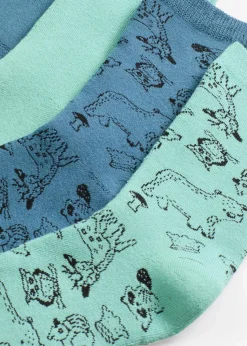 bonprix Mehrfachpacks|Jungen·Strümpfe|Thermo Kindersocken (4er Pack) helltürkis + blaugrün + gemustert