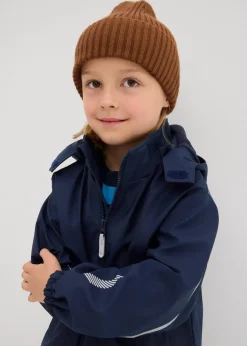 bonprix Jungen 2-8 Jahre·Jacken & Outdoor|Thermo Regenjacke mit abnehmbarer Kapuze und reflektierende Details dunkelblau