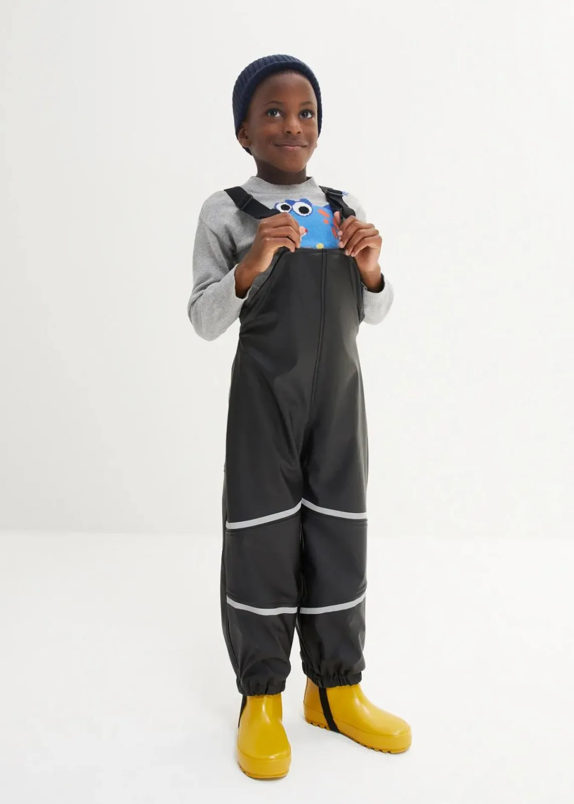 bonprix Jungen 2-8 Jahre·Jeans & Hosen|Jungen 2-8 Jahre·Jacken & Outdoor|Thermo Regenlatzhose mit Fleecefutter schwarz