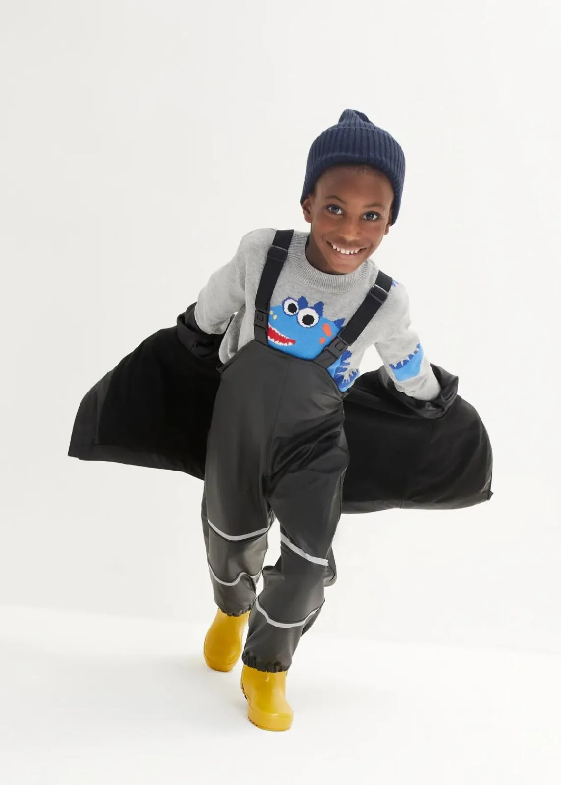 bonprix Jungen 2-8 Jahre·Jeans & Hosen|Jungen 2-8 Jahre·Jacken & Outdoor|Thermo Regenlatzhose mit Fleecefutter schwarz