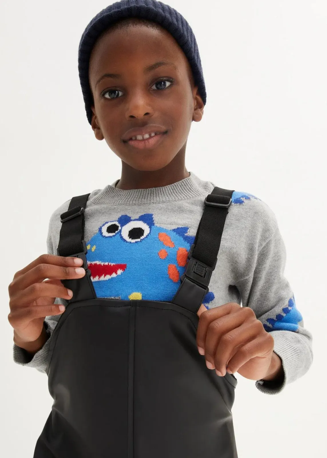 bonprix Jungen 2-8 Jahre·Jeans & Hosen|Jungen 2-8 Jahre·Jacken & Outdoor|Thermo Regenlatzhose mit Fleecefutter schwarz