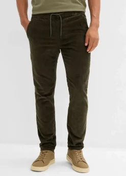 Thermo Regular Fit Schlupf-Cordhose mit Flanellfutter, Straight|bonprix Best