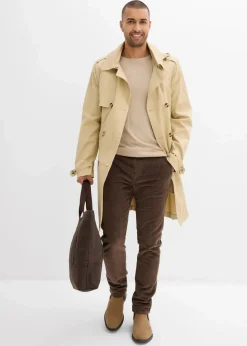 Thermo Regular Fit Schlupf-Cordhose mit Flanellfutter, Straight|bonprix New