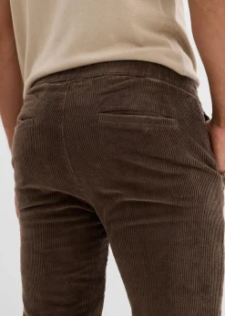 Thermo Regular Fit Schlupf-Cordhose mit Flanellfutter, Straight|bonprix New