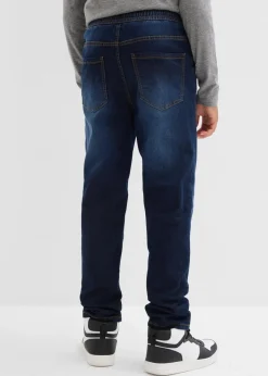 bonprix Jungen 9-16 Jahre·Bademode|Jungen 9-16 Jahre·Jacken & Outdoor|Thermo Regular Fit Schlupfjeans mit Jerseyfutter, Straight dunkelblau denim