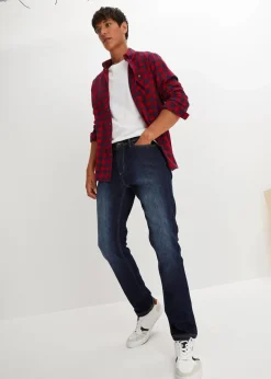 Thermo Regular Fit Stretch-Jeans mit wärmender Innenseite, Straight|bonprix New