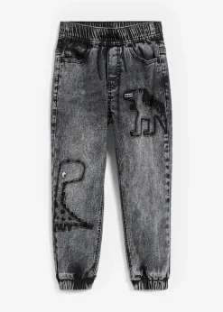 bonprix Jungen 2-8 Jahre·Jeans & Hosen|Jungen 2-8 Jahre·Jacken & Outdoor|Thermo Regular-Fit-Schlupf-Jeans mit Jerseyfutter schwarz denim