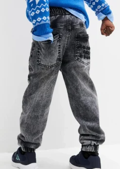bonprix Jungen 2-8 Jahre·Jeans & Hosen|Jungen 2-8 Jahre·Jacken & Outdoor|Thermo Regular-Fit-Schlupf-Jeans mit Jerseyfutter schwarz denim