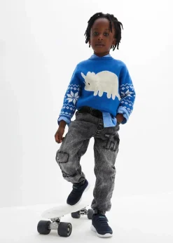 bonprix Jungen 2-8 Jahre·Jeans & Hosen|Jungen 2-8 Jahre·Jacken & Outdoor|Thermo Regular-Fit-Schlupf-Jeans mit Jerseyfutter schwarz denim