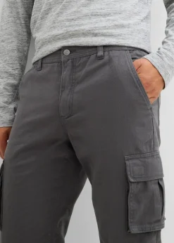 Thermo Relaxed Fit Cargohose mit Flanellfutter und Komfortbund, Straight|bonprix Best