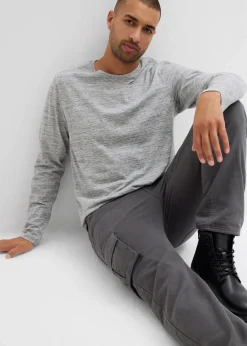 Thermo Relaxed Fit Cargohose mit Flanellfutter und Komfortbund, Straight|bonprix Best