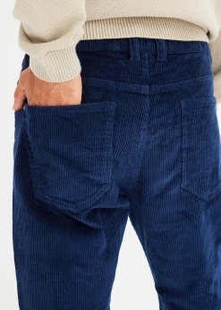bonprix Hosen|Thermobekleidung|Thermo Relaxed Fit Cordhose mit Flanellfutter, Straight tiefblau
