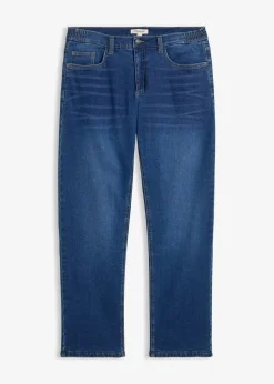 Thermo Relaxed Fit Stretch-Jeans mit Komfortbund, Straight|bonprix Discount
