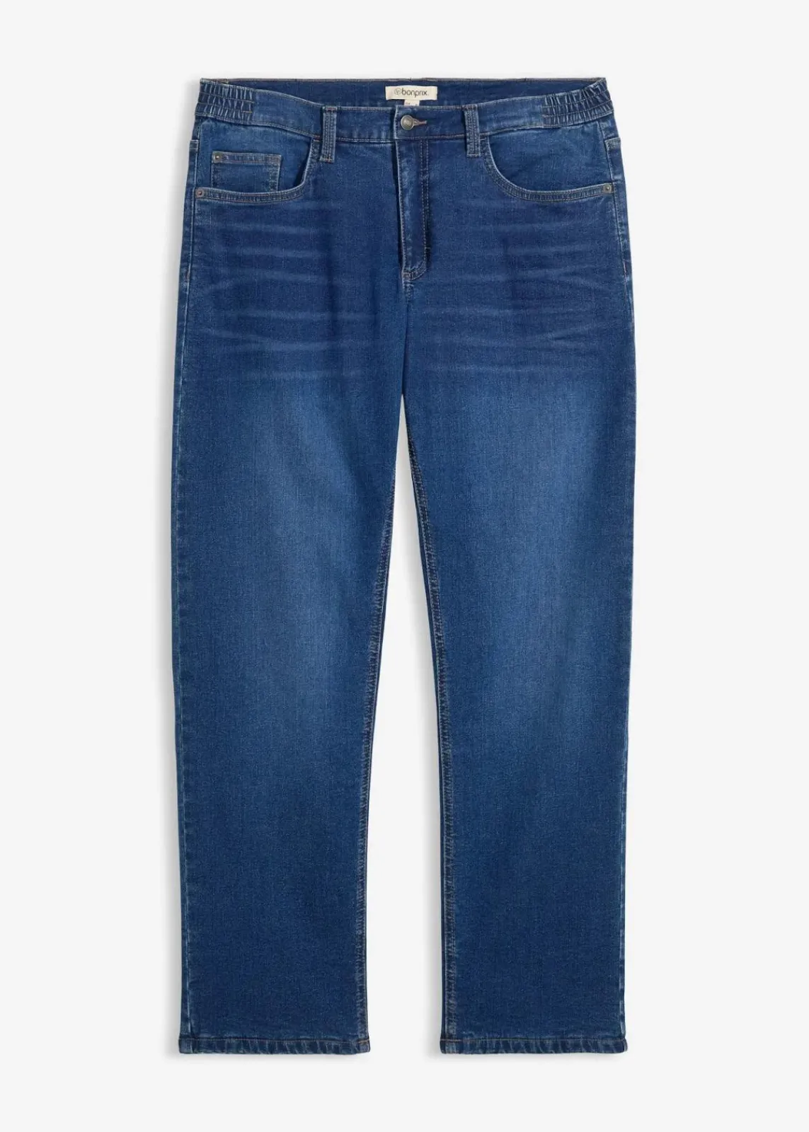 Thermo Relaxed Fit Stretch-Jeans mit Komfortbund, Straight|bonprix Discount