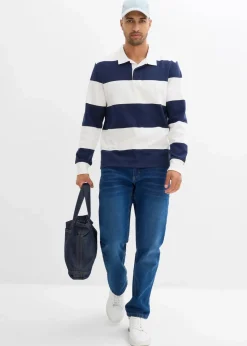 Thermo Relaxed Fit Stretch-Jeans mit Komfortbund, Straight|bonprix Discount