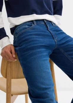 Thermo Relaxed Fit Stretch-Jeans mit Komfortbund, Straight|bonprix Discount