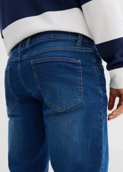 Thermo Relaxed Fit Stretch-Jeans mit Komfortbund, Straight|bonprix Discount