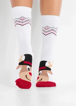 bonprix Mehrfachpacks|Jungen·Strümpfe|Thermo Socken (3er Pack) wollweiß/rot/schwarz