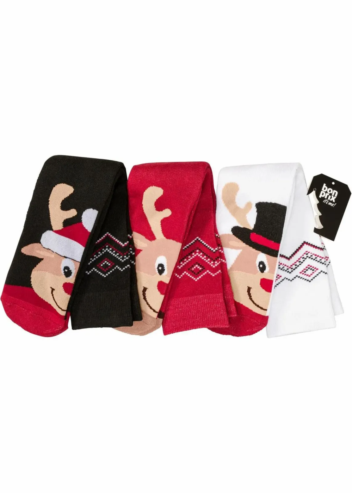 bonprix Mehrfachpacks|Jungen·Strümpfe|Thermo Socken (3er Pack) wollweiß/rot/schwarz