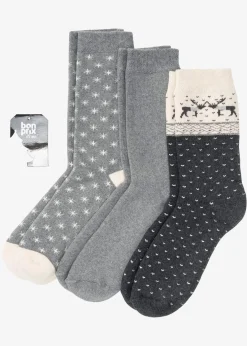 Thermo Socken mit Bio-Baumwolle (3er Pack)|bonprix New