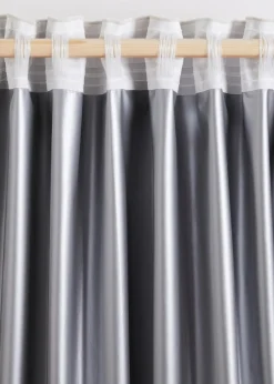 bonprix Vorhänge|Fensterverdunkelung|Thermo Verdunkelungsvorhang mit samtiger Oberfläche (1er Pack) creme