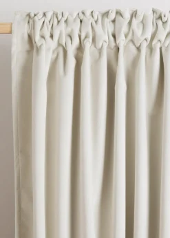 bonprix Vorhänge|Fensterverdunkelung|Thermo Verdunkelungsvorhang mit samtiger Oberfläche (1er Pack) creme