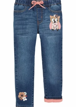 bonprix Mädchen 2-8 Jahre·Jacken & Outdoor|Mädchen 2-8 Jahre·Jeans & Hosen|Thermojeans Mid Waist blau denim