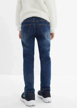 bonprix Mädchen 2-8 Jahre·Jacken & Outdoor|Mädchen 2-8 Jahre·Jeans & Hosen|Thermojeans Mid Waist blau denim