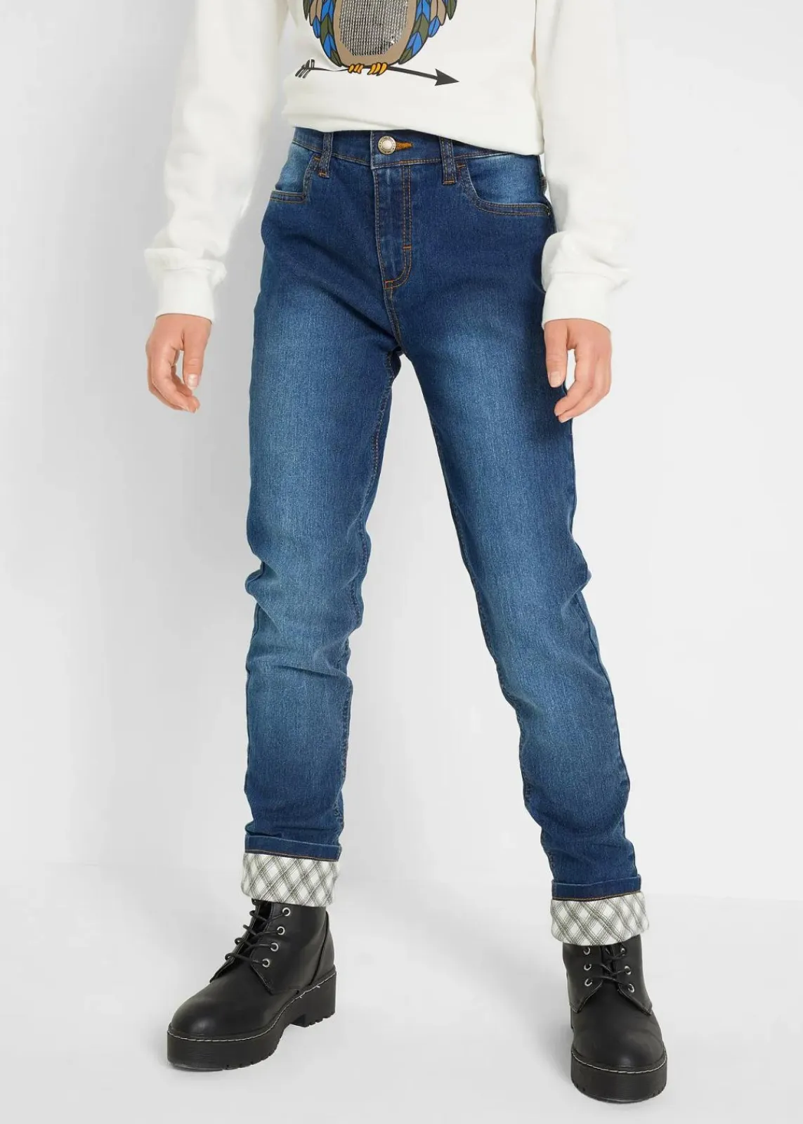 bonprix Mädchen 9-16 Jahre·Jacken & Outdoor|Mädchen 9-16 Jahre·Jeans|Thermojeans mit Flanellfutter blue stone