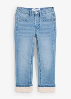 bonprix Mädchen 9-16 Jahre·Jeans|Mädchen 2-8 Jahre·Jeans & Hosen|Thermojeans mit Jerseyfutter Slim Fit hellblau denim