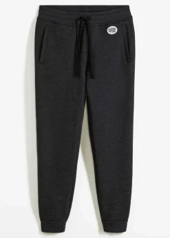 bonprix Große Größen|Outdoorbekleidung|Thermo-Jogginghose mit Kuschel-Fleece-Futter anthrazit meliert