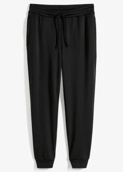 bonprix Große Größen|Basics|Thermo-Jogginghose mit praktischen Reißverschlusstaschen schwarz
