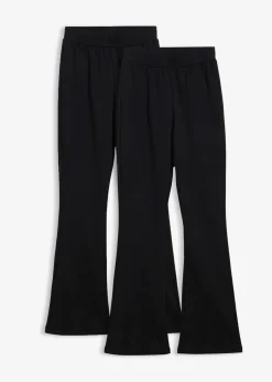 bonprix Mädchen 9-16 Jahre·Mehrfachpacks|Mädchen 9-16 Jahre·Hosen & Leggings|Thermo-Leggings Bootcut (2er Pack) schwarz+schwarz