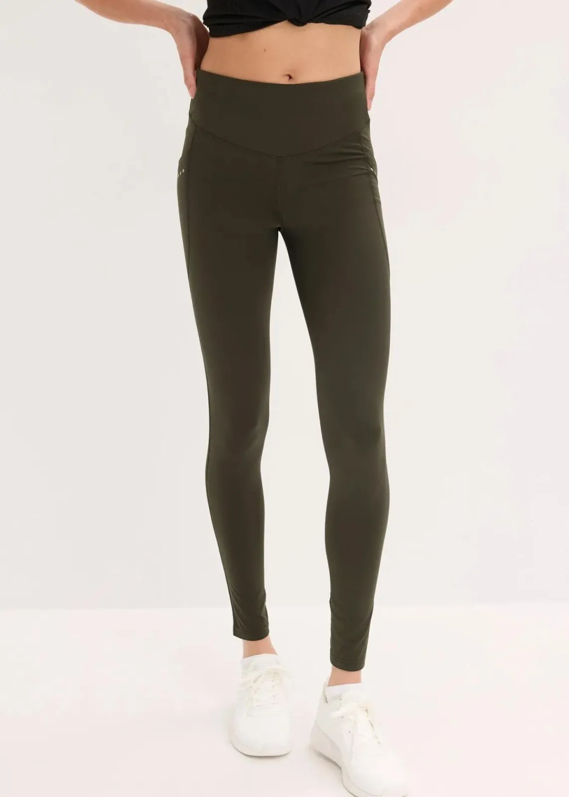 Thermo-Leggings mit reflektierenden Details und Handytasche|bonprix