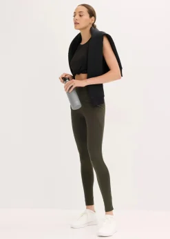 Thermo-Leggings mit reflektierenden Details und Handytasche|bonprix