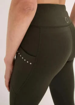 Thermo-Leggings mit reflektierenden Details und Handytasche|bonprix