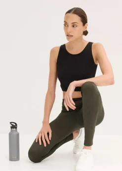 Thermo-Leggings mit reflektierenden Details und Handytasche|bonprix