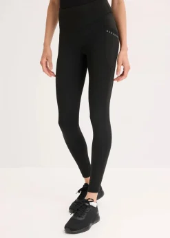 Thermo-Leggings mit reflektierenden Details und Handytasche|bonprix Clearance