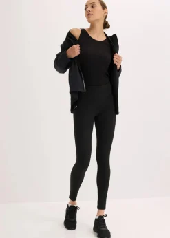 Thermo-Leggings mit reflektierenden Details und Handytasche|bonprix Clearance