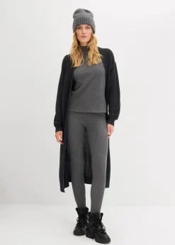 bonprix Shirts & Tops|Sportbekleidung|Thermoshirt mit Stehkragen grau meliert meliert