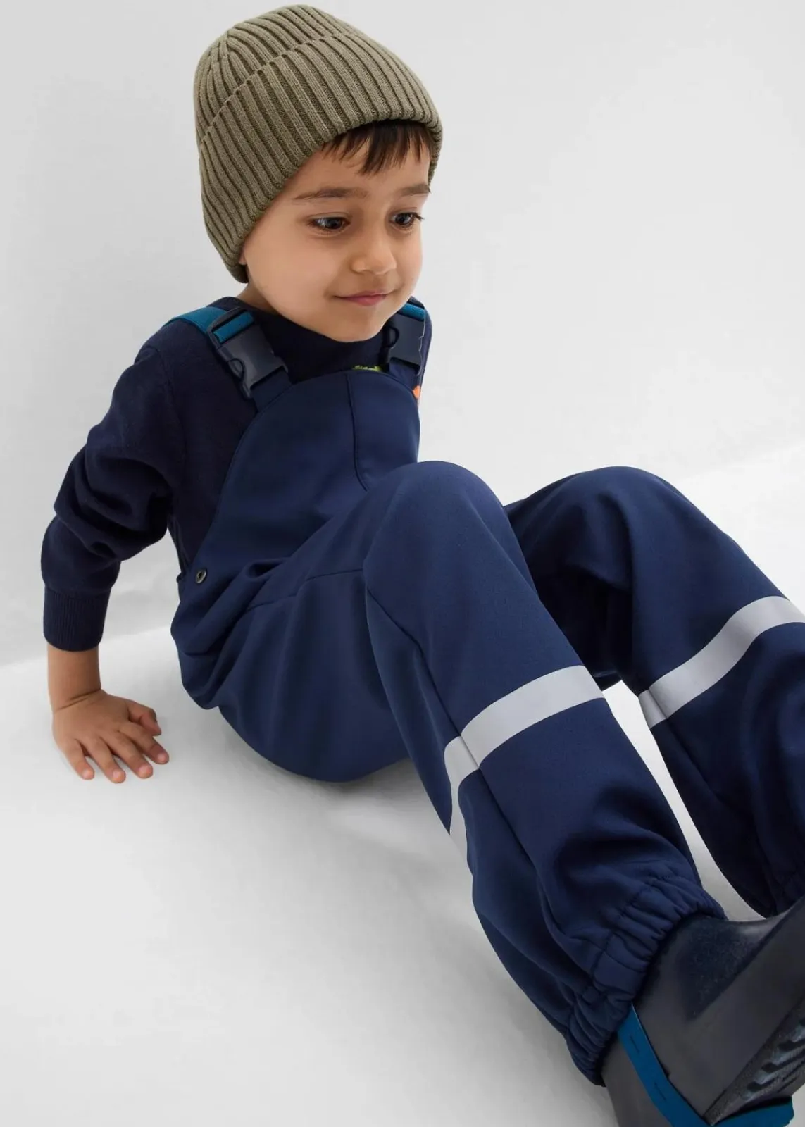 bonprix Jungen 2-8 Jahre·Jeans & Hosen|Jungen 2-8 Jahre·Jacken & Outdoor|Thermo-Softshell-Regenlatzhose, wasserabweisend dunkelblau