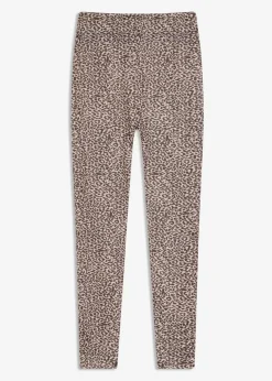 bonprix Bekleidung·Kleider|Thermounterwäsche|Thermo-Strumpfleggings braun/schwarz leo bedruckt