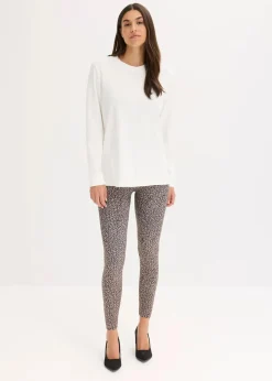 bonprix Bekleidung·Kleider|Thermounterwäsche|Thermo-Strumpfleggings braun/schwarz leo bedruckt