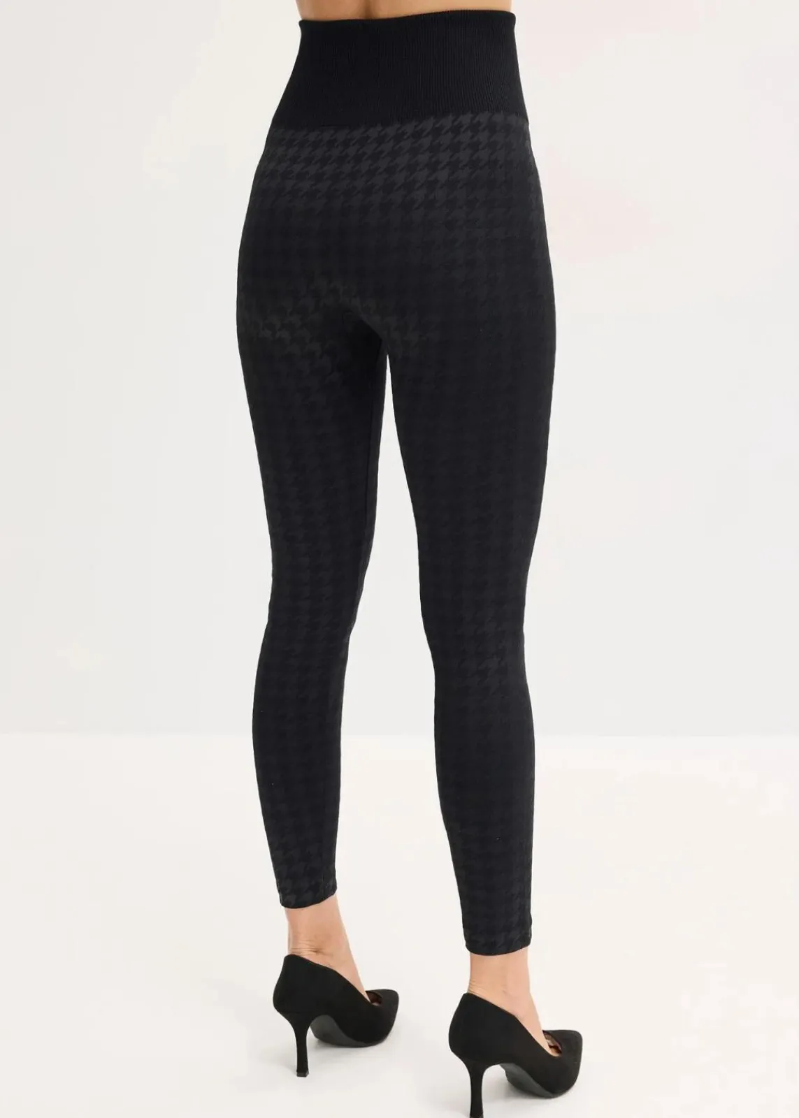 bonprix Bekleidung·Kleider|Thermounterwäsche|Thermo-Strumpfleggings mit weicher Innenseite und Hahnentrittmuster schwarz pepita bedruckt