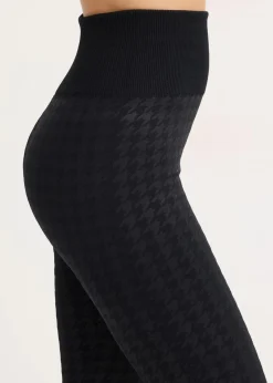 bonprix Bekleidung·Kleider|Thermounterwäsche|Thermo-Strumpfleggings mit weicher Innenseite und Hahnentrittmuster schwarz pepita bedruckt