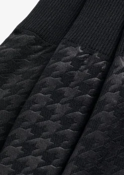 bonprix Bekleidung·Kleider|Thermounterwäsche|Thermo-Strumpfleggings mit weicher Innenseite und Hahnentrittmuster schwarz pepita bedruckt