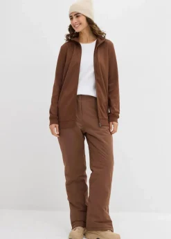 bonprix Sweat|Basics|Thermo-Sweatjacke hellbraun