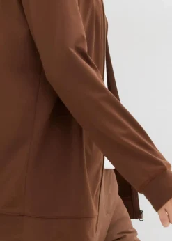 bonprix Sweat|Basics|Thermo-Sweatjacke hellbraun